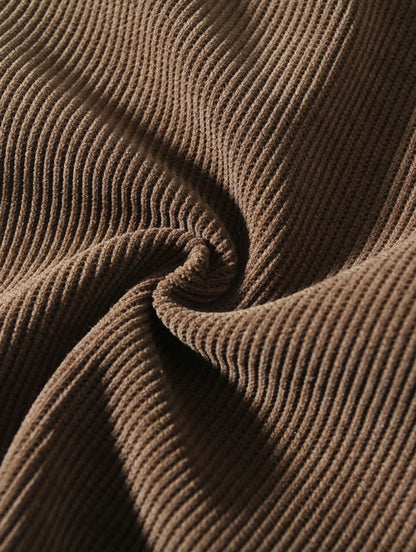 New Men's Corduroy Two Piece Sets Fashion Casual Long Sleeve Sweatshirts and Pants Trend Streetwear Spring Autumn Men Tracksuits