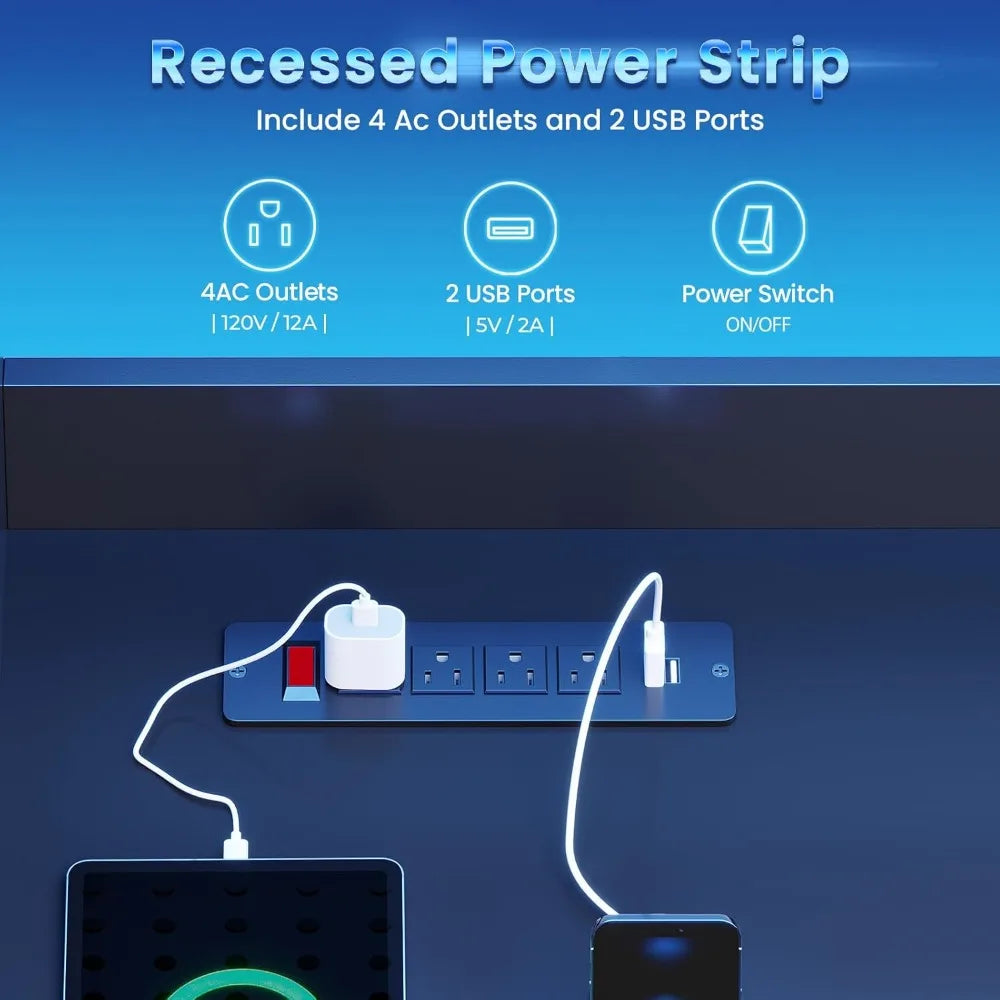 SEDETA 68.9 Standing L Shaped Gaming Desk, Office Computer Desk with Storage Hutch and Drawers, Stand Up Corner Desk...