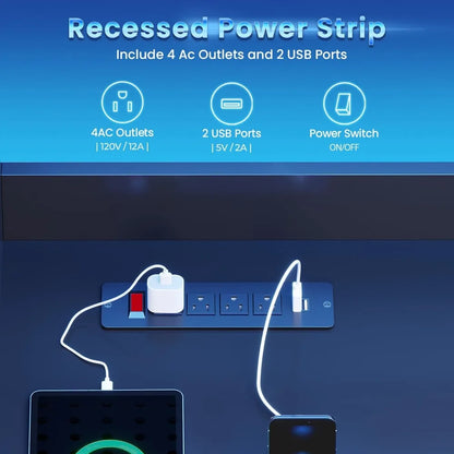 SEDETA 68.9 Standing L Shaped Gaming Desk, Office Computer Desk with Storage Hutch and Drawers, Stand Up Corner Desk...