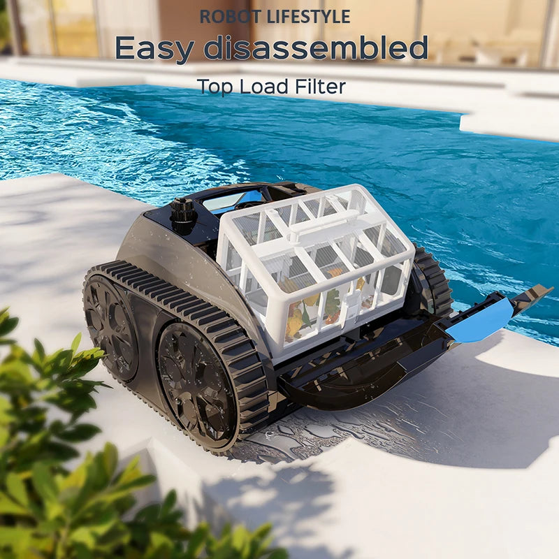 Robot Vacuum Cleaner for Pool C1PRO Rechargeable Wireless Swimming Pools Cleaner Automatic Walls and Background Cleaning 150Mins