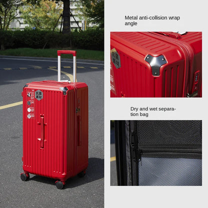 Suitcase 30" Large Capacity Luggage Men and Women Universal Five-wheeled Password Trolley Case Student Travel Luggage carrier