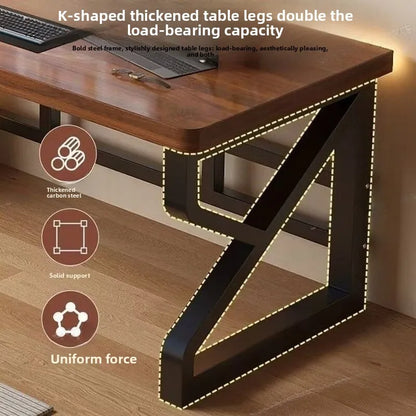 Heavy Duty 30MM Thick Solid Wood Computer Desk Ergonomic Office Desk Study Table Home Office Furniture Writing Desk Gaming - Kimlud