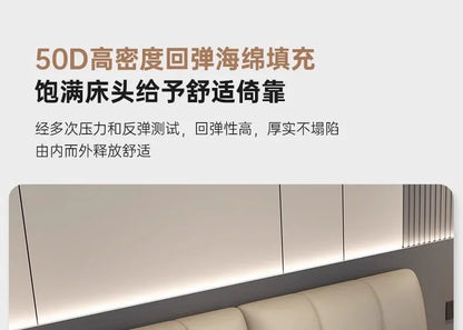 Storage Leather Double Bed Modern Minimalist Frame Luxury Double Bed Cheap Storage Camas Matrimoniales Bedroom Furniture...