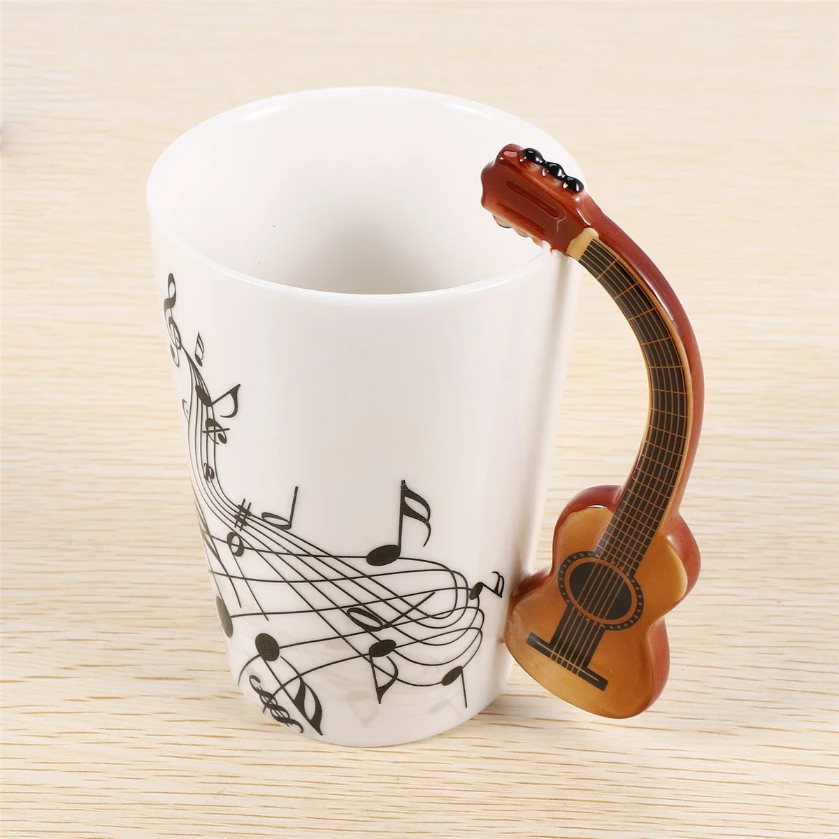 B62B-Creative Novelty Guitar Handle Cup Free Spectrum Coffee Milk Tea Cup Personality Mug Unique Musical Instrument Gift...