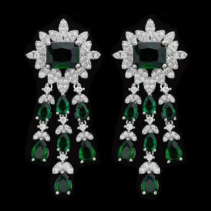 2024 Bridal Zirconia Full Jewelry Sets For Women Party 4pcs Luxury Dubai Nigeria CZ Crystal Wedding Necklace Sets