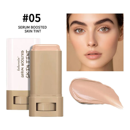 Stick Foundation Boosted Skin Tint Foundation Stick Smooth Plumper Hight Coverage Travel Bronze Foundation Stick Makeup