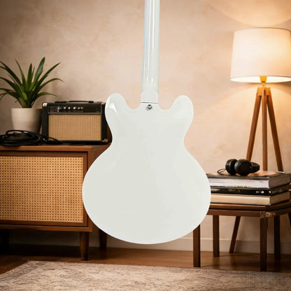 White DG-335 6-String RoseWood Fingerboard Maple Body Unisex Electric Guitar Free Shipping | Kimlud Professional Luxury Table