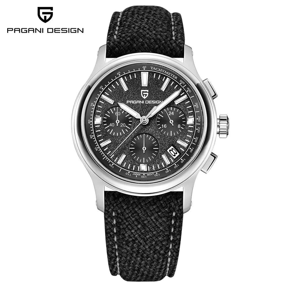 New PAGANI DESIGN 40MM Multifunctional Men's Quartz Watch Luxury Sapphire Glass AR Coated Chronograph Men's Watch