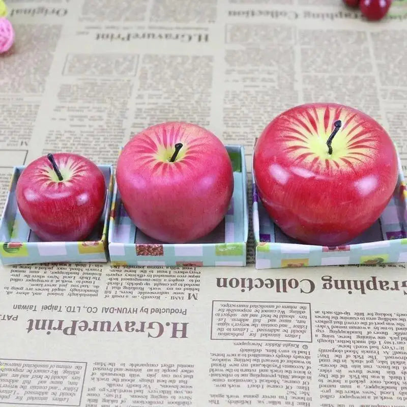 1 Pcs New Simulation Red Apple Candle Suitable Family Celebrate Birthday Christmas Decoration Supplies Home Desktop Ornament