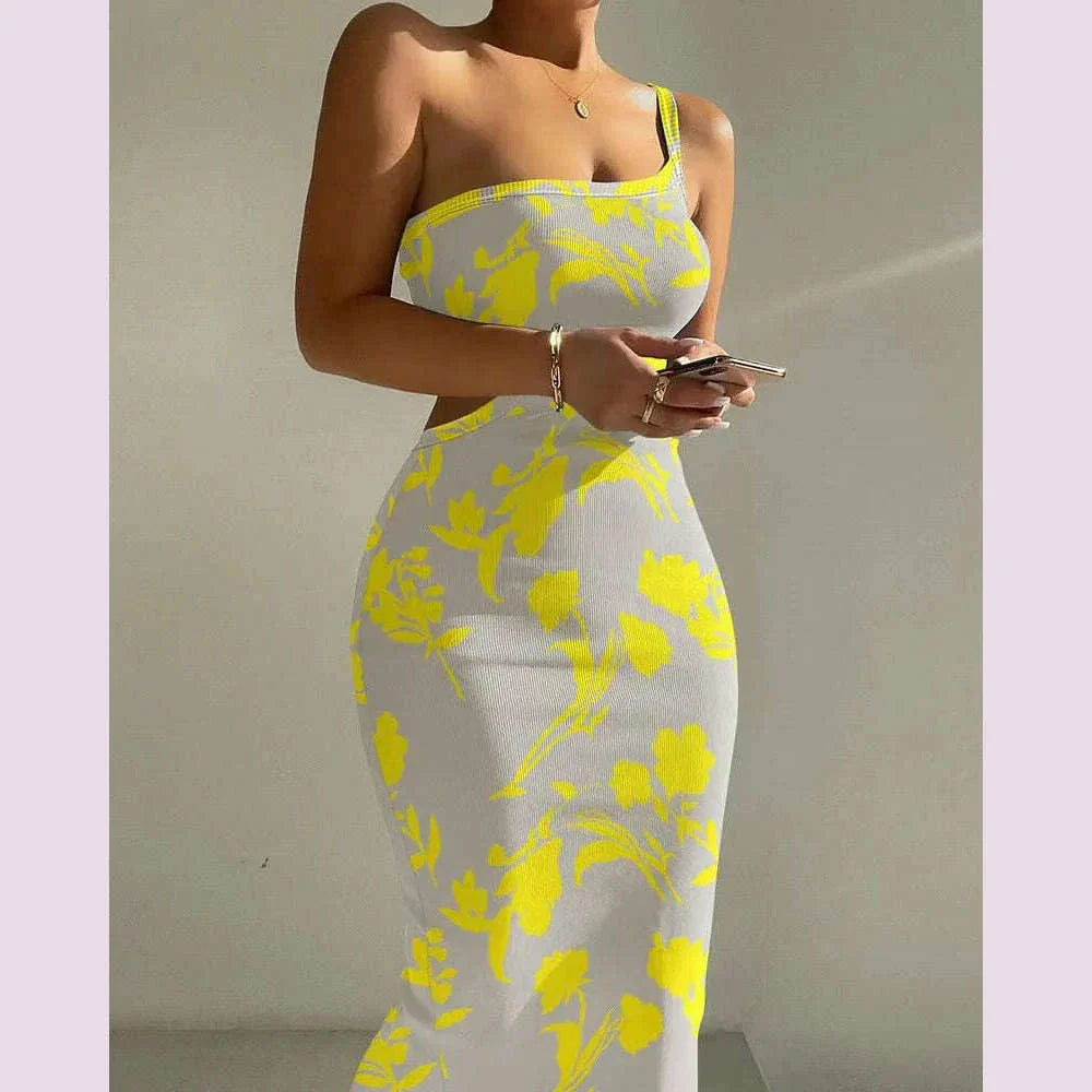 2025 Women s Sleeveless Strap O neck Sexy Belt Colorful Printed Long Skirt Evening Dress Y2k Sleeveless Solid Color Tight Fit