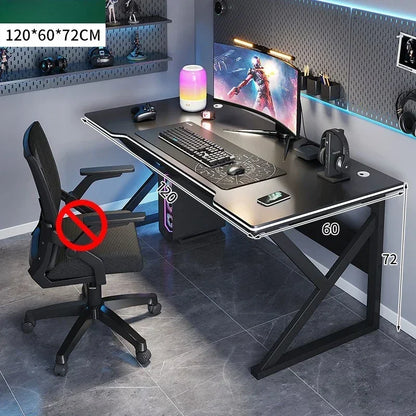 Standing Computer Desk Home Office Gaming Study Laptop Table Steel Frame Escritorios Table Gaming Pc De Oficina Furniture - Kimlud