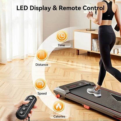 Bestgod Folding Electric Treadmill Walking Pad 8 km/h, 2.5HP, Wide Running Belt 40 cm, Remote Control and LCD Display -...