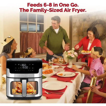 8.5QT Family-Sized Digital Air Fryer, BPA-Free, Smart Touchscreen with 8 Presets, Ideal for Snacks, Reheating, Parties, and Quic