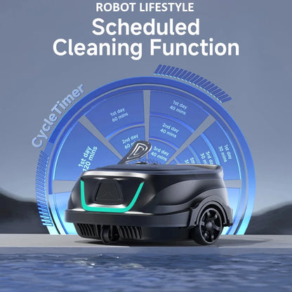 WYBOT A1 Wireless Swimming Pool Cleaner Robot Scheduled Cleaning for Floor Edge Dual-layer Filtration 120mins Working Time