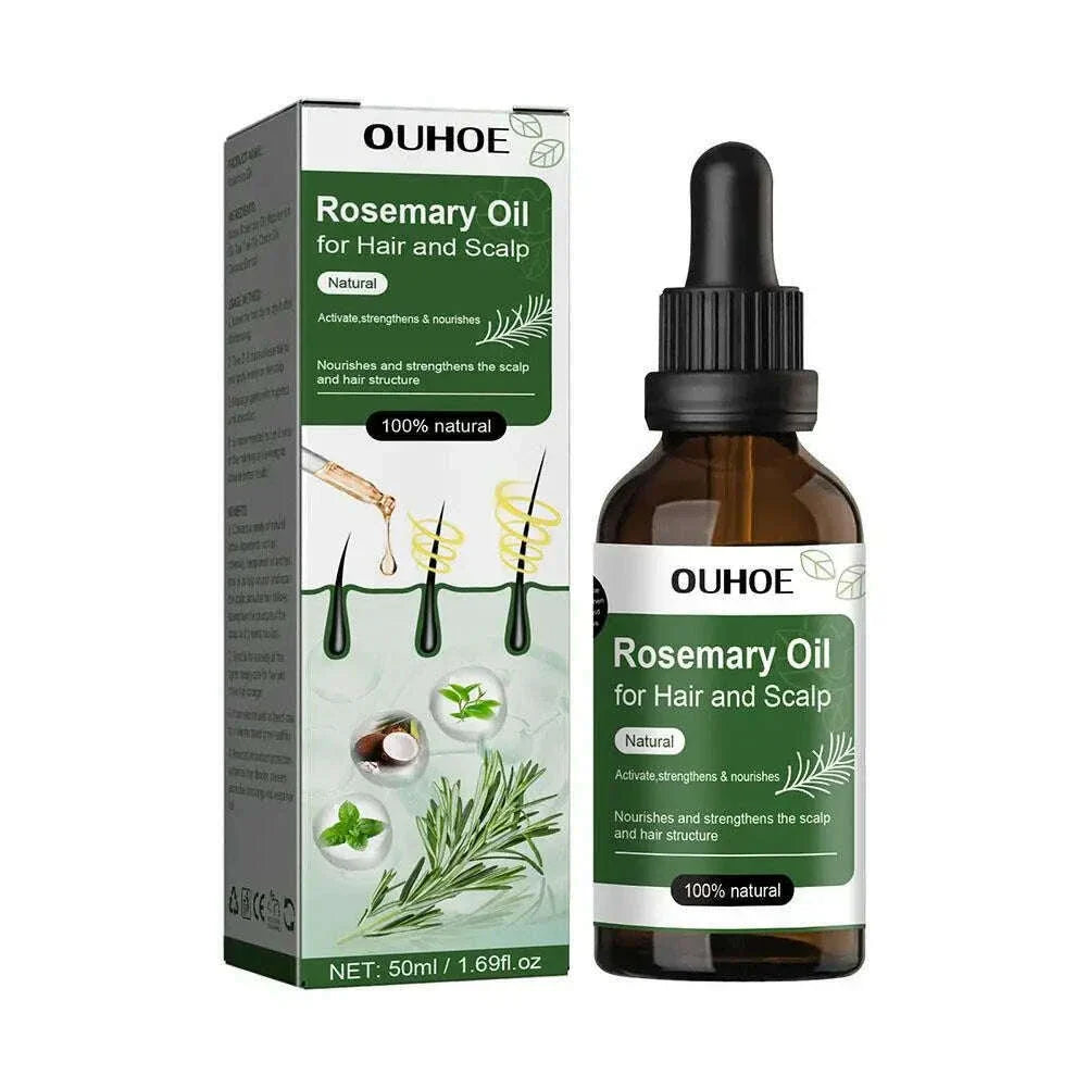 30ml/50ml Batana Rosemary Mint Scalp Hair Strengthening Oil Biotin Essential Oils Nourishing Treatment Split Ends Dry All Types