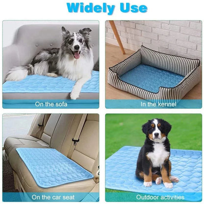 Dog Mat Cooling Summer Pad Mat For Dogs Cat Blanket Sofa Breathable Pet Dog Bed Summer Washable For Small Medium Large Dogs Car