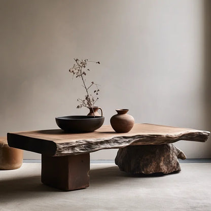 Aesthetic Wood Coffee Table Antique Designer Modern Living Room Decoration Coffee Table Unique Service Meubles Home Furniture - Kimlud