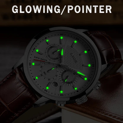 2024 LIGE Top Luxury Mens Watch Casual Business Quartz Watches Men Fashion Leather Wristwatch Waterproof Male Clock Reloj Hombre