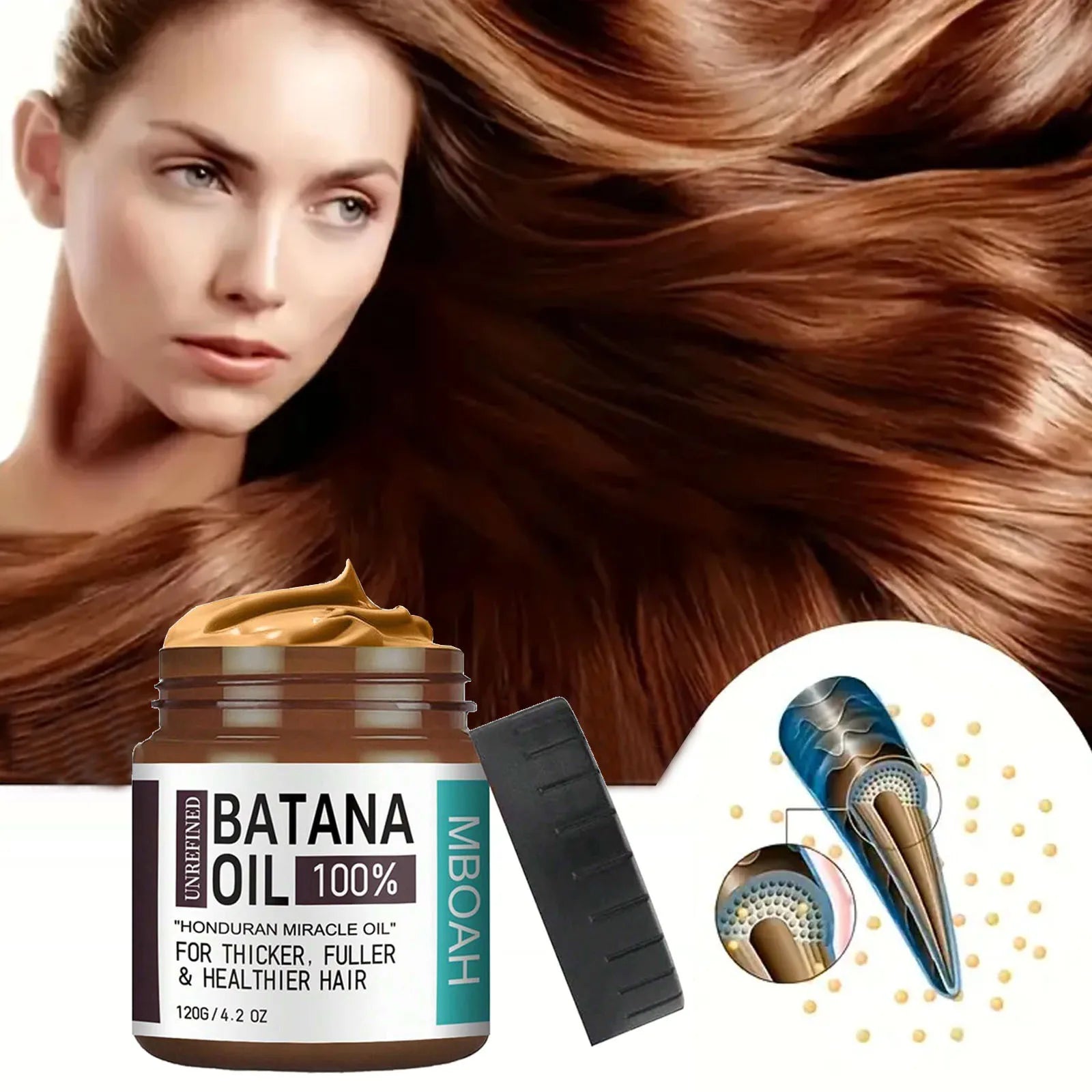 100% Batana Oil from Honduras - Get Fuller, Thicker, Healthier Hair - Great Men Conditioner Haircare Silky - Hair Nutrition oil - Kimlud