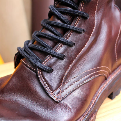 Goodyear Pure Handmade Horse Leather Boots for Men and Women, Custom Lace-up, Warm and Comfortable, High-end