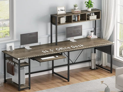 -Factory Furniture Wholesale Customization Large Cheap L-Shaped Simple Computer Desk With Shelf For Office Home | Kimlud...