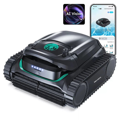 Cordless Robot Pool Cleaner M2 for Big Swimming Pools Battery 10000mAh Visual Actively Scheduled Cleaning Dual-layer Filtration