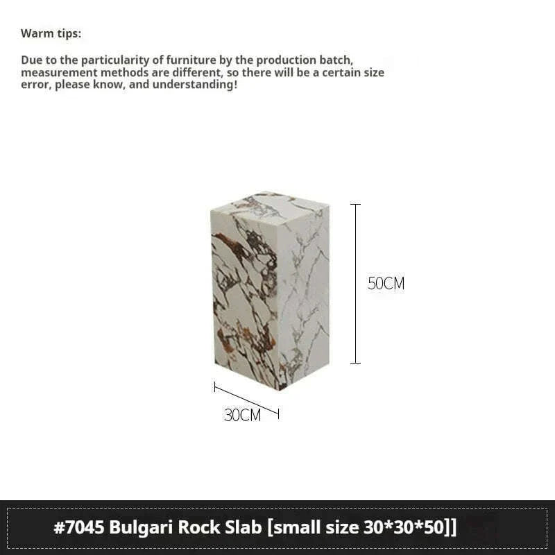 Luxury Stone Coffee Table, Nordic French Retro Design, Compact Corner Table Set for Small Space Living Room, High-End Side Table