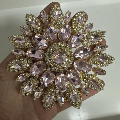 1PCS rhinestone round crystal jewelry wedding appliques for dresses | Kimlud Budget Friendly Dress