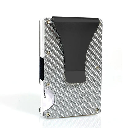 Rfid Carbon Fiber Credit Card Holders Wallets Luxury Men Mini Slim Metal Cardholder Case Magic Thin Male Money Bag Smart Walet