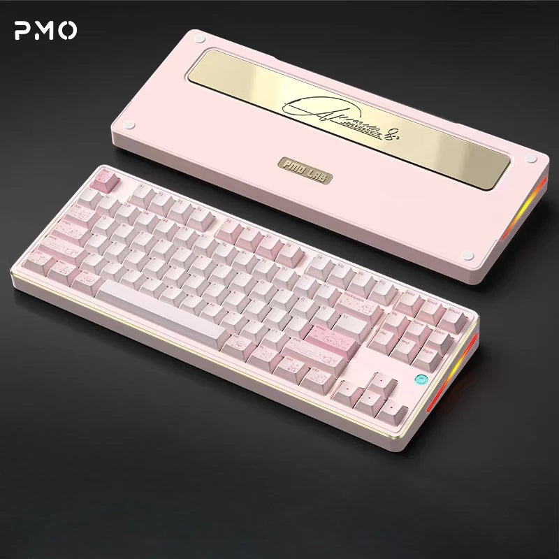 PMO Aurora80 Mechanical Keyboard Wireless Tri-mode Gasket/TOP Hot-Swap RGB Custom Aluminum Office Gaming Keyboard PC...