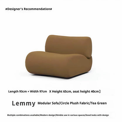 Vacuum-Compressed Modular Sofa, Wabi-Sabi Sherpa Fabric Sectional with High-Elastic Foam, Cream Mid-Century Style, Space...