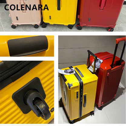 COLENARA  20"22"24"26"28"30"32"34"36"40 Inch Women's Luggage Large Capacity Trolley Case Trolley Style Travel Bag Suitcase