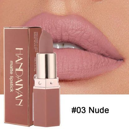 Long Lasting Velvet Matte Lipstick Waterproof Non-stick Cup Lip Sticks Sexy Nude Brown Red Pink Lipsticks Women Makeup...