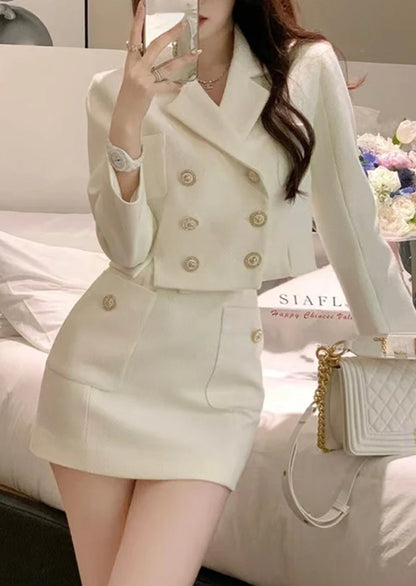 2023 Ins Hot Women's Outfits Autumn Winter New Knitted Slim Fit Top and Hip Wrap Skirt Two-piece Sets Y2k Ensemble Femme