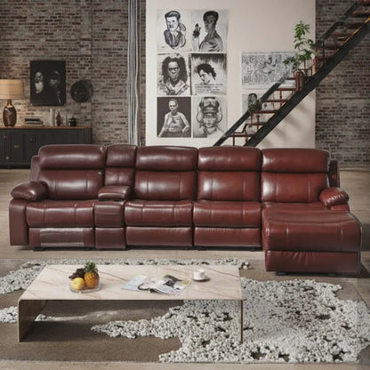 A Modern Luxury Extendable 7 Seater Recliner Sectional Sofa Set Italian L Shaped Recliner Corner Sofa for Living Room |...
