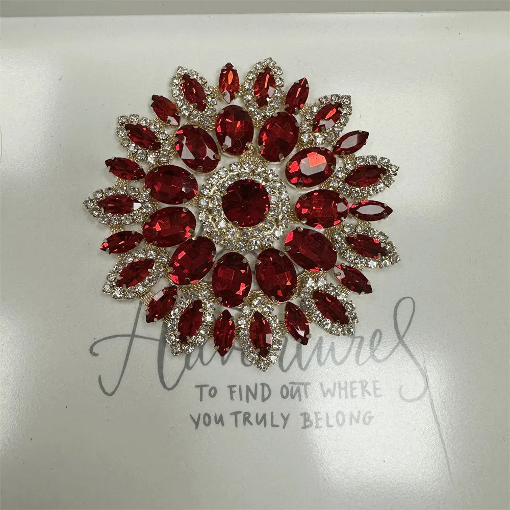 1PCS rhinestone round crystal jewelry wedding appliques for dresses | Kimlud Budget Friendly Dress
