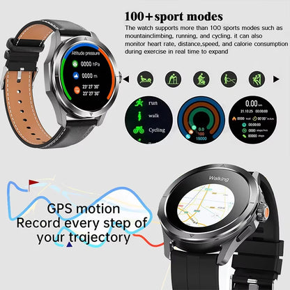 New S4 Ultra Outdoor Sports Men Watches HD AMOLED Display GPS Track Altimeter Heart Rate Bluetooth Call Waterproof Smart Watch