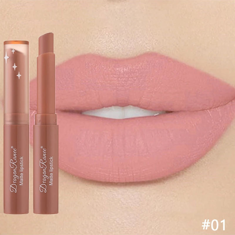 Nude Matte Lipstick Waterproof Nude Pink Lip Sticks Not Fading Sexy Red Velvet Lipsticks for Women Make Up Lasting Lip...