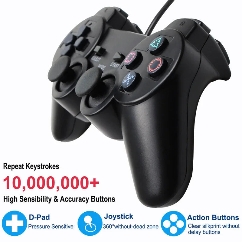 Wired gamepad Joypad for PS2 Controller P2 dualshock Game Pad joystick for PS 2/P 2 console