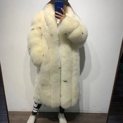 GO BALLISTIC YA Ladies Natural Fur Coat Long 100% Natural Fur Winter Clothing