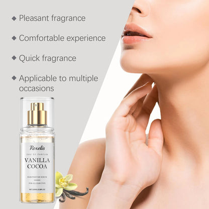 Vanilla Hair Perfume Serum Spray Long Lasting Fresh Fragrance Castor Oil Hair Care Essence For Dry Split Damaged Hair Smoothing