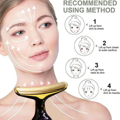 3 In 1 Facial Lifting Device Neck Facial Eye Massage Face Slimmer EMS Beauty Skin Tightening Wrinkle Anti Aging Face Massager