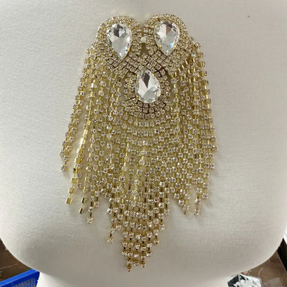 1PCS rhinestone round crystal jewelry wedding appliques for dresses | Kimlud Budget Friendly Dress