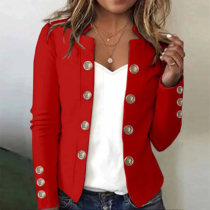 Women's Blazers Long Sleeve Suit Tops Fashion Slim Button Casual Office Coat Female Double Button Jackets For Women Tops