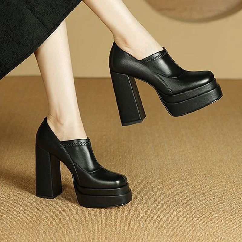 Suprt High Heels Women Fashion Shoes Chunky Dress Luxury Shoes Autumn Sexy Woman Pumps 2025 New Designer Elegant Mujer Zapatos