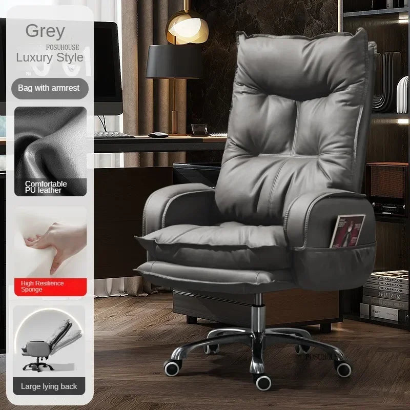 Modern Designer Armchairs Lazy Rolling Leather Office Chair Home Computer Swivel Gaming Accent Chairs Office Furniture w...