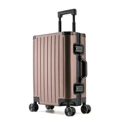 2024 New Large Capacity Durable Luggage Magnalium Aluminum Alloy Men Man Women Carry-On Boarding Travel 20/24/26/28