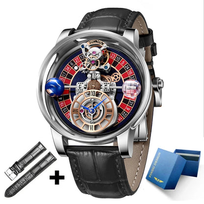 2024 PINDU DESIGN Men Watches Top Brands Luxury Celestial Series Roulette Creative Watch Quartz Wristwatch Montre Homme