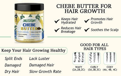 GOIPLE Chebe Butter Deep Nourishes Repair Damaged Anti Hair Loss Breakage Hair Growth Oil Mask For Hair Growth Treatment