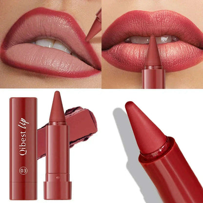 Tapered Lip Liner Pencil Set Lasting Matte Velvet Lip Contour Stick Waterproof Easy Color Lipstick Non Stick Cup Makeup Pen1/6Pc